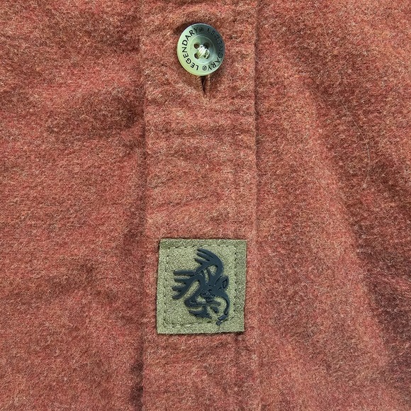 Legendary Whitetails Buck Camp Shirt Men's Large Rust Red Flannel Button Front - Picture 3 of 9
